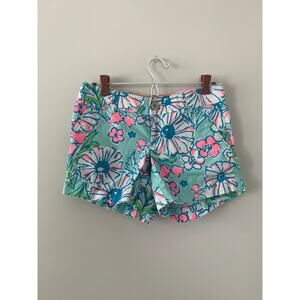 Lilly Pulitzer Callahan Floral Mint Greet Shorts Size 0